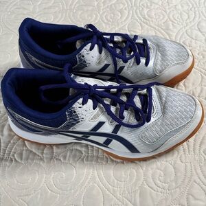Asics Gel Rocket Navy and White Sports Sneakers